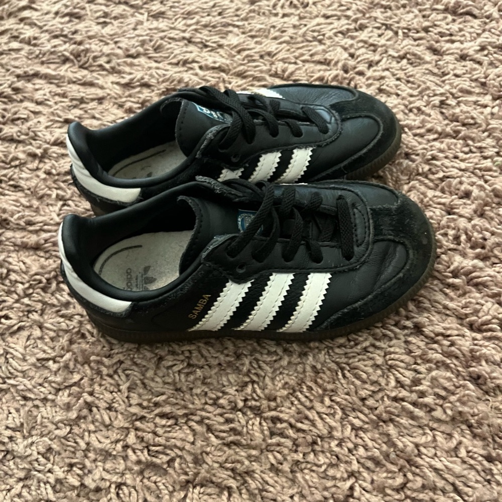 Adidas Kids Black and White Sneakers